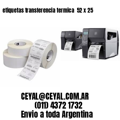 etiquetas transferencia termica  52 x 25