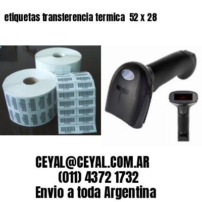 etiquetas transferencia termica  52 x 28