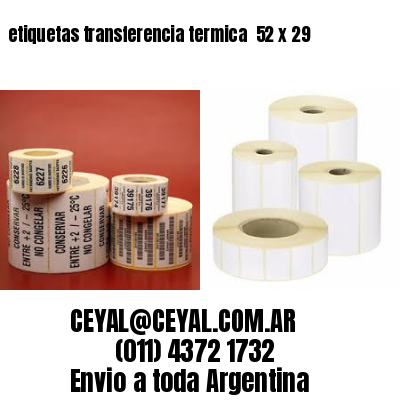 etiquetas transferencia termica  52 x 29