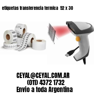 etiquetas transferencia termica  52 x 30
