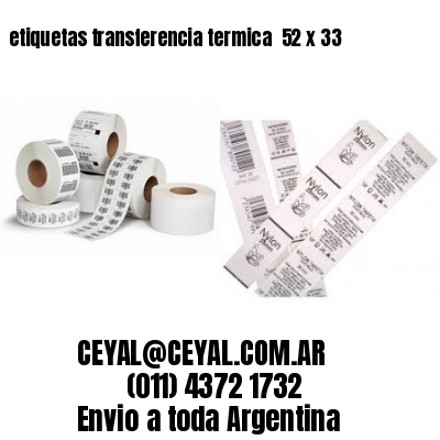 etiquetas transferencia termica  52 x 33