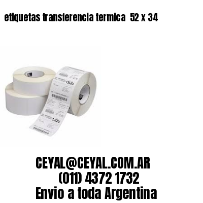 etiquetas transferencia termica  52 x 34