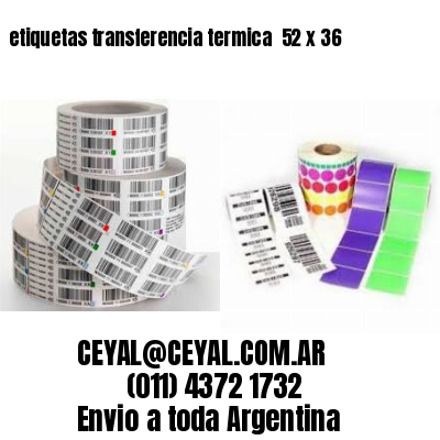 etiquetas transferencia termica  52 x 36