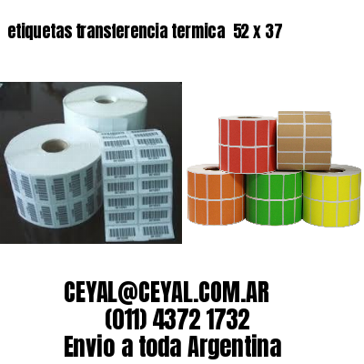 etiquetas transferencia termica  52 x 37