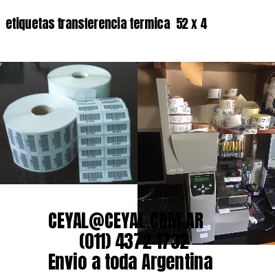 etiquetas transferencia termica  52 x 4