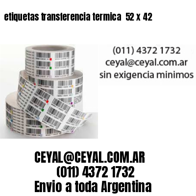 etiquetas transferencia termica  52 x 42