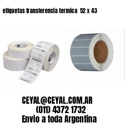 etiquetas transferencia termica  52 x 43