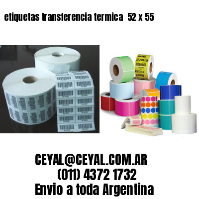 etiquetas transferencia termica  52 x 55