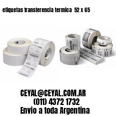 etiquetas transferencia termica  52 x 65