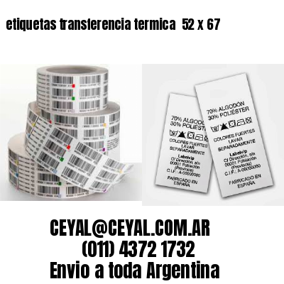 etiquetas transferencia termica  52 x 67