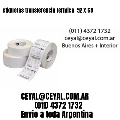 etiquetas transferencia termica  52 x 68