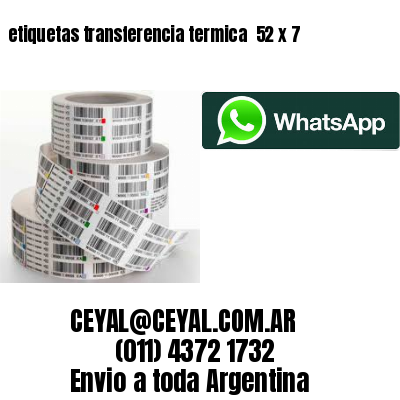 etiquetas transferencia termica  52 x 7