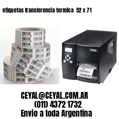 etiquetas transferencia termica  52 x 71