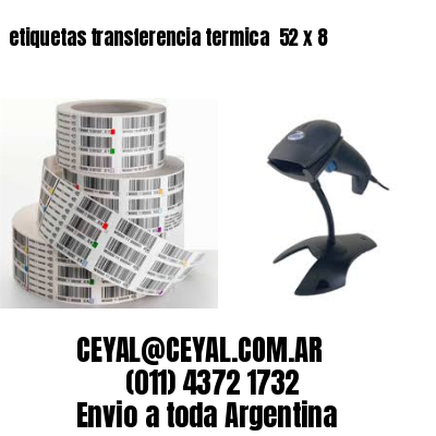 etiquetas transferencia termica  52 x 8