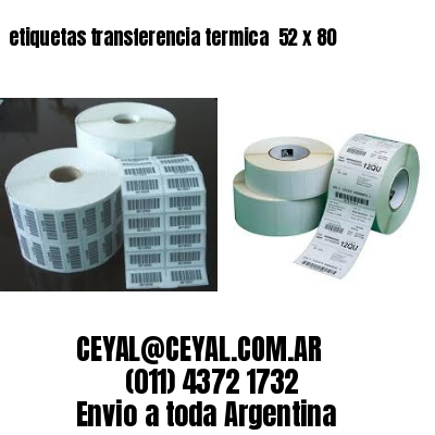 etiquetas transferencia termica  52 x 80