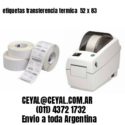 etiquetas transferencia termica  52 x 83