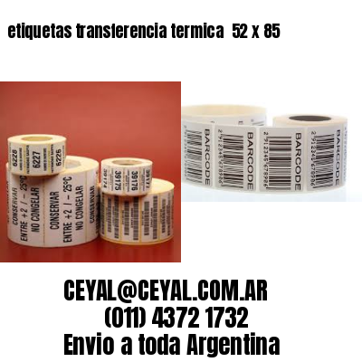 etiquetas transferencia termica  52 x 85
