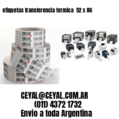 etiquetas transferencia termica  52 x 86