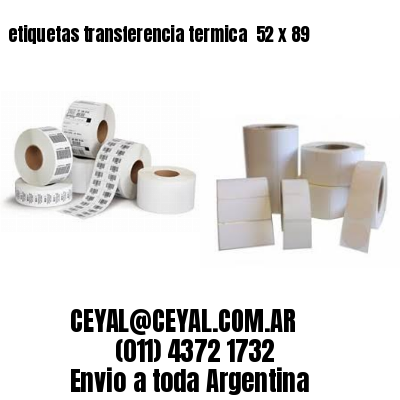 etiquetas transferencia termica  52 x 89