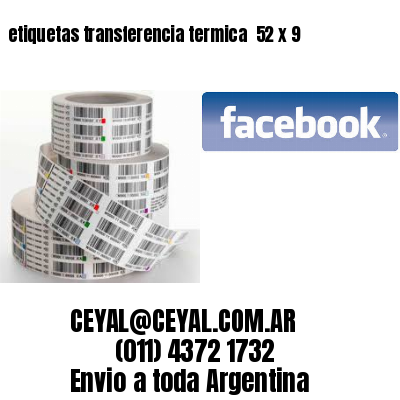 etiquetas transferencia termica  52 x 9