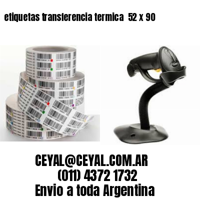 etiquetas transferencia termica  52 x 90