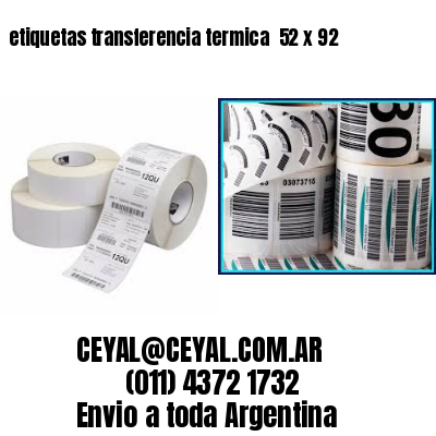 etiquetas transferencia termica  52 x 92