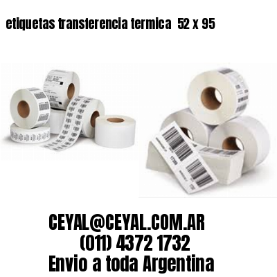 etiquetas transferencia termica  52 x 95