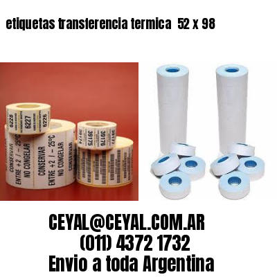 etiquetas transferencia termica  52 x 98