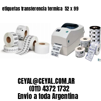 etiquetas transferencia termica  52 x 99