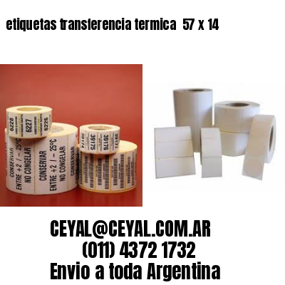 etiquetas transferencia termica  57 x 14