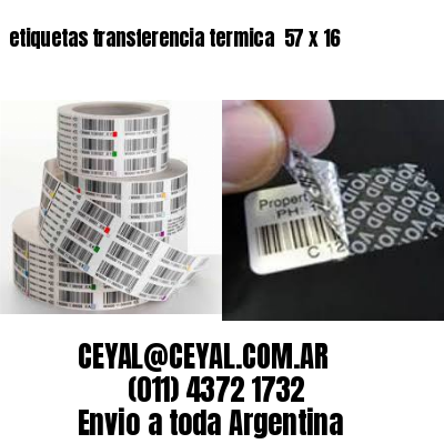 etiquetas transferencia termica  57 x 16