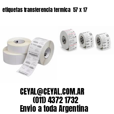 etiquetas transferencia termica  57 x 17