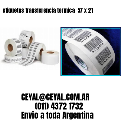 etiquetas transferencia termica  57 x 21
