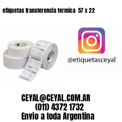 etiquetas transferencia termica  57 x 22
