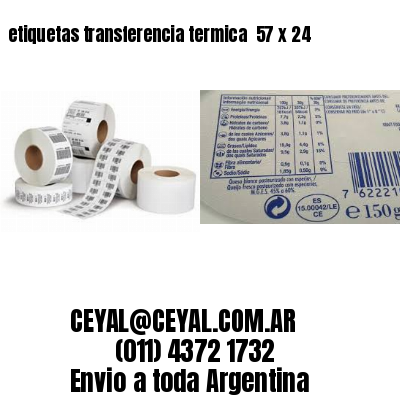 etiquetas transferencia termica  57 x 24