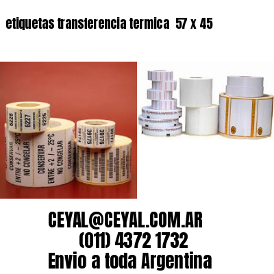 etiquetas transferencia termica  57 x 45