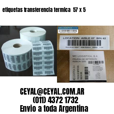 etiquetas transferencia termica  57 x 5