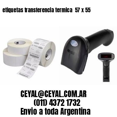 etiquetas transferencia termica  57 x 55