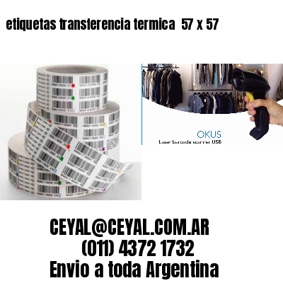 etiquetas transferencia termica  57 x 57