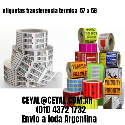 etiquetas transferencia termica  57 x 58