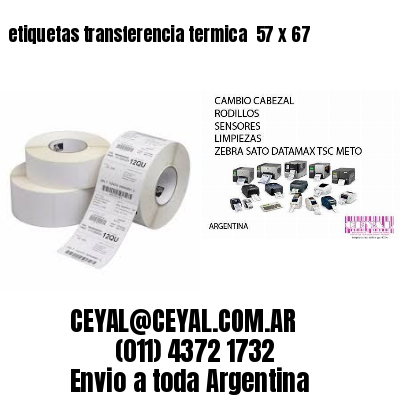 etiquetas transferencia termica  57 x 67