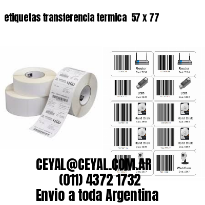 etiquetas transferencia termica  57 x 77