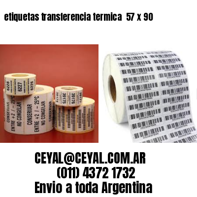 etiquetas transferencia termica  57 x 90