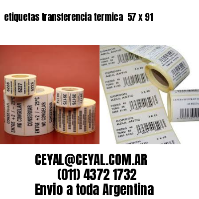 etiquetas transferencia termica  57 x 91