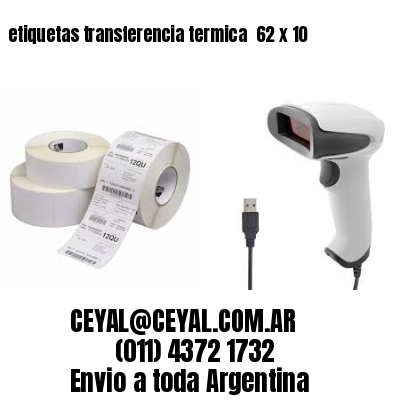 etiquetas transferencia termica  62 x 10