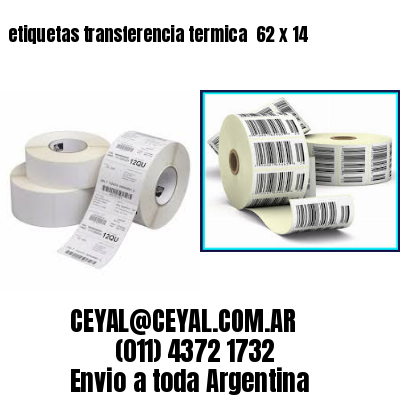 etiquetas transferencia termica  62 x 14