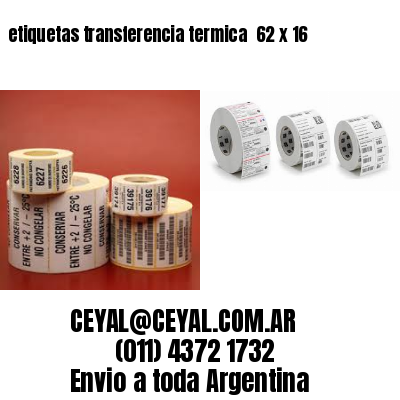 etiquetas transferencia termica  62 x 16