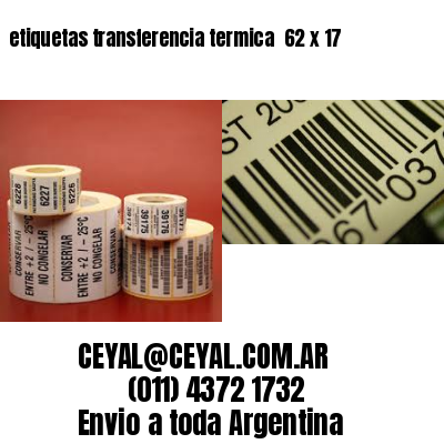 etiquetas transferencia termica  62 x 17
