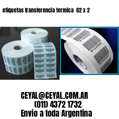 etiquetas transferencia termica  62 x 2