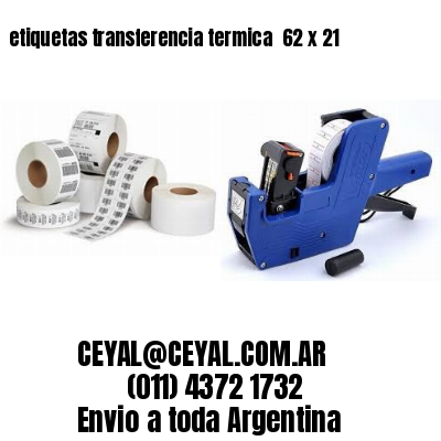 etiquetas transferencia termica  62 x 21